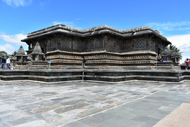 The temple in Belur attracts a lot of tourists