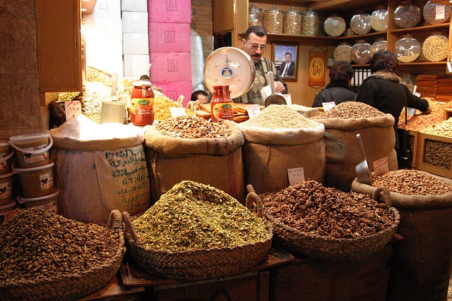 fragrant saffron and aromatic cardamom to fiery chili peppers and sweet dates at the spice souk