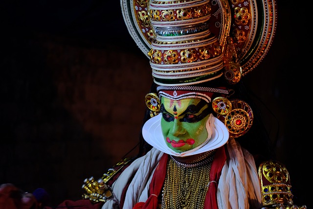 intriguing and vibrant Kathakali costumes